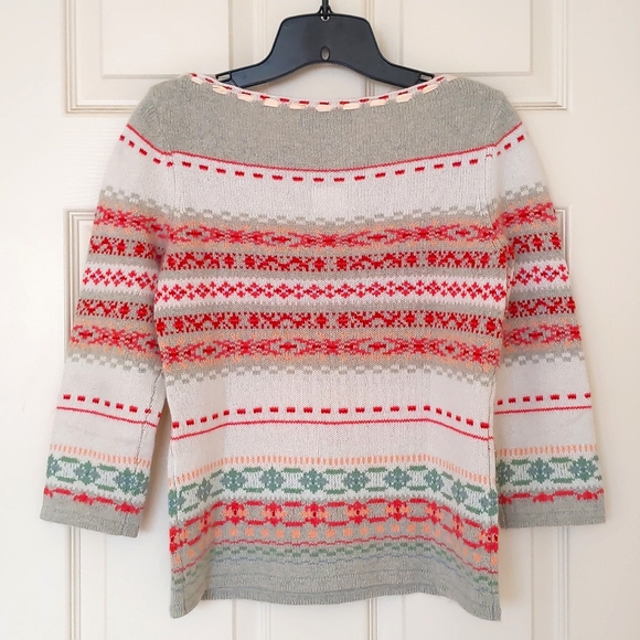 NWT. Express Wool/Angora/Cashmere one word collar sweater w/multi color patterns - Picture 4 of 4